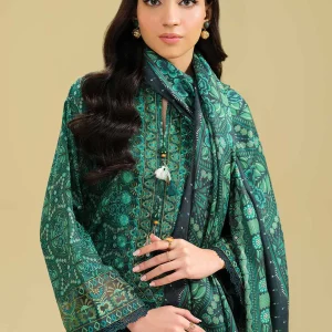 3 Piece - Printed Embroidered Suit - 42404595